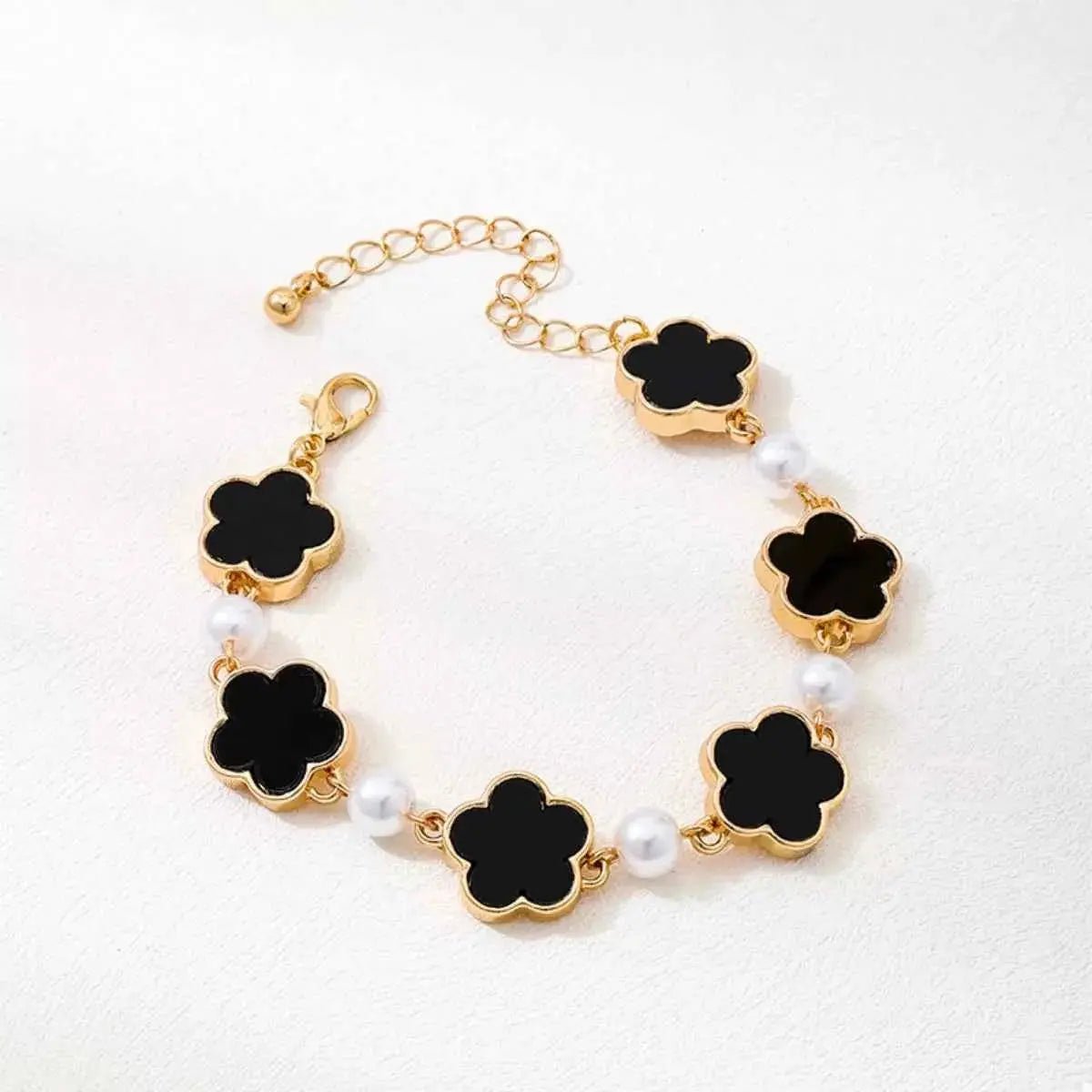 18k Gold - Plated Alloy Flower Bracelet - SmileBen