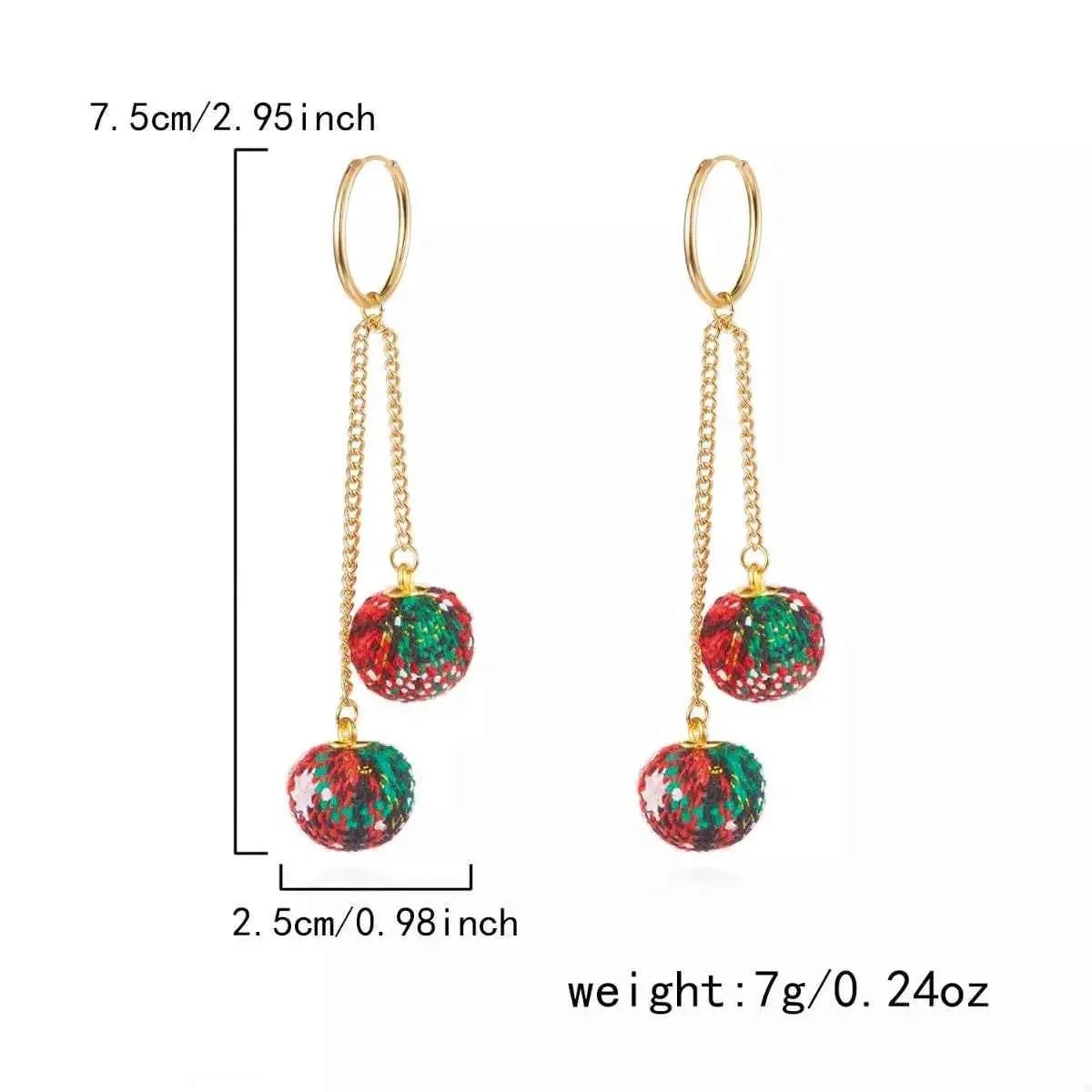 18K Gold - Plated Ball Drop Earrings - SmileBen