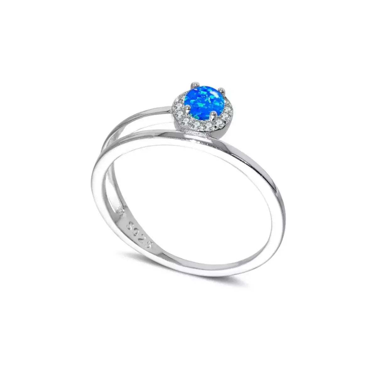 925 Sterling Silver Opal Ring - SmileBen