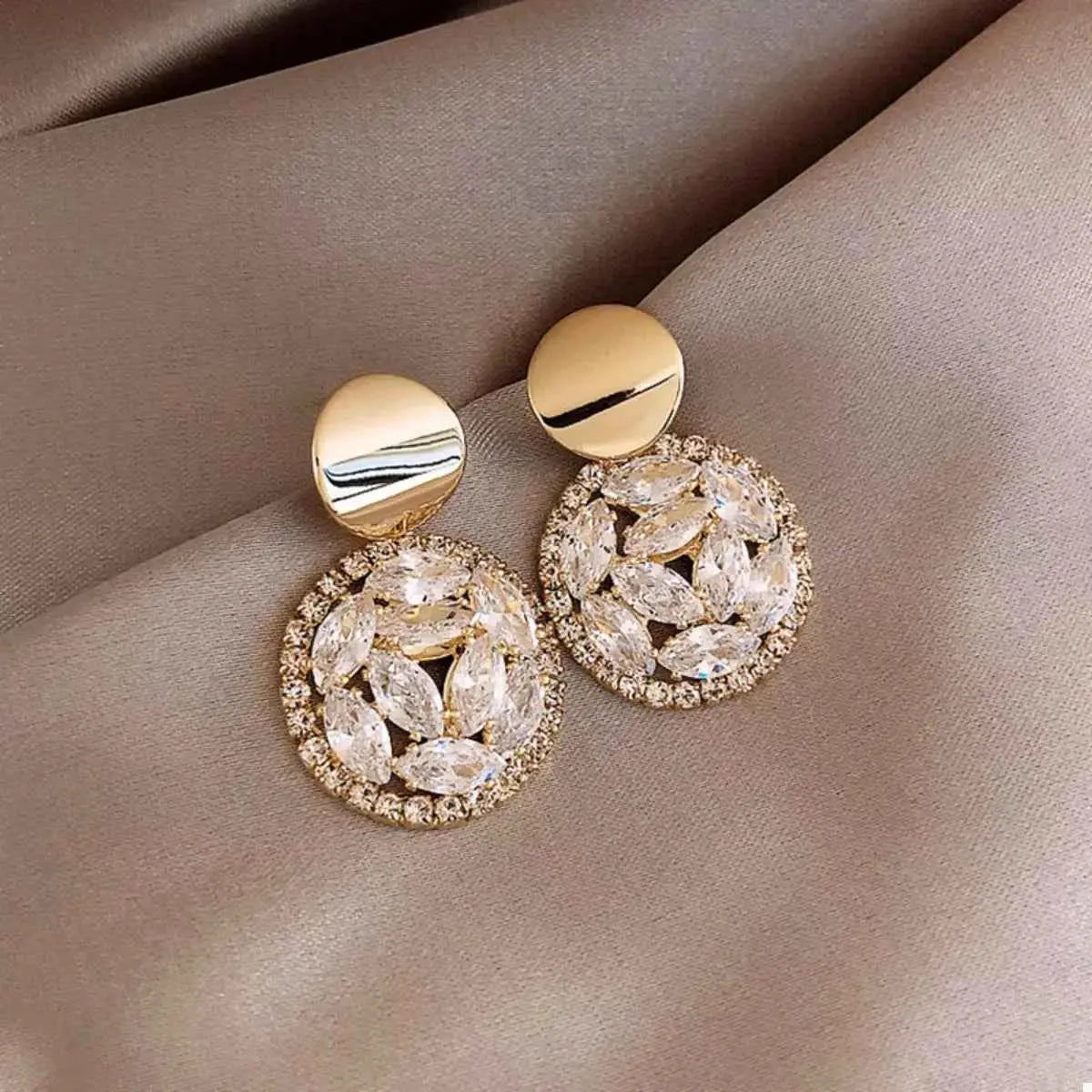 18K Gold-Plated Dangle Earrings