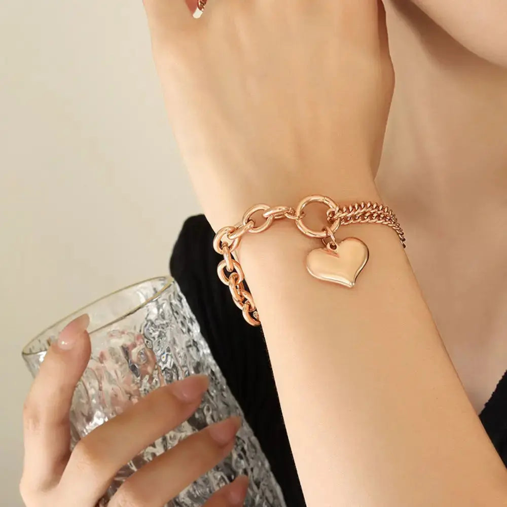 Half Chunky Chain Titanium Steel Bracelet - SmileBen