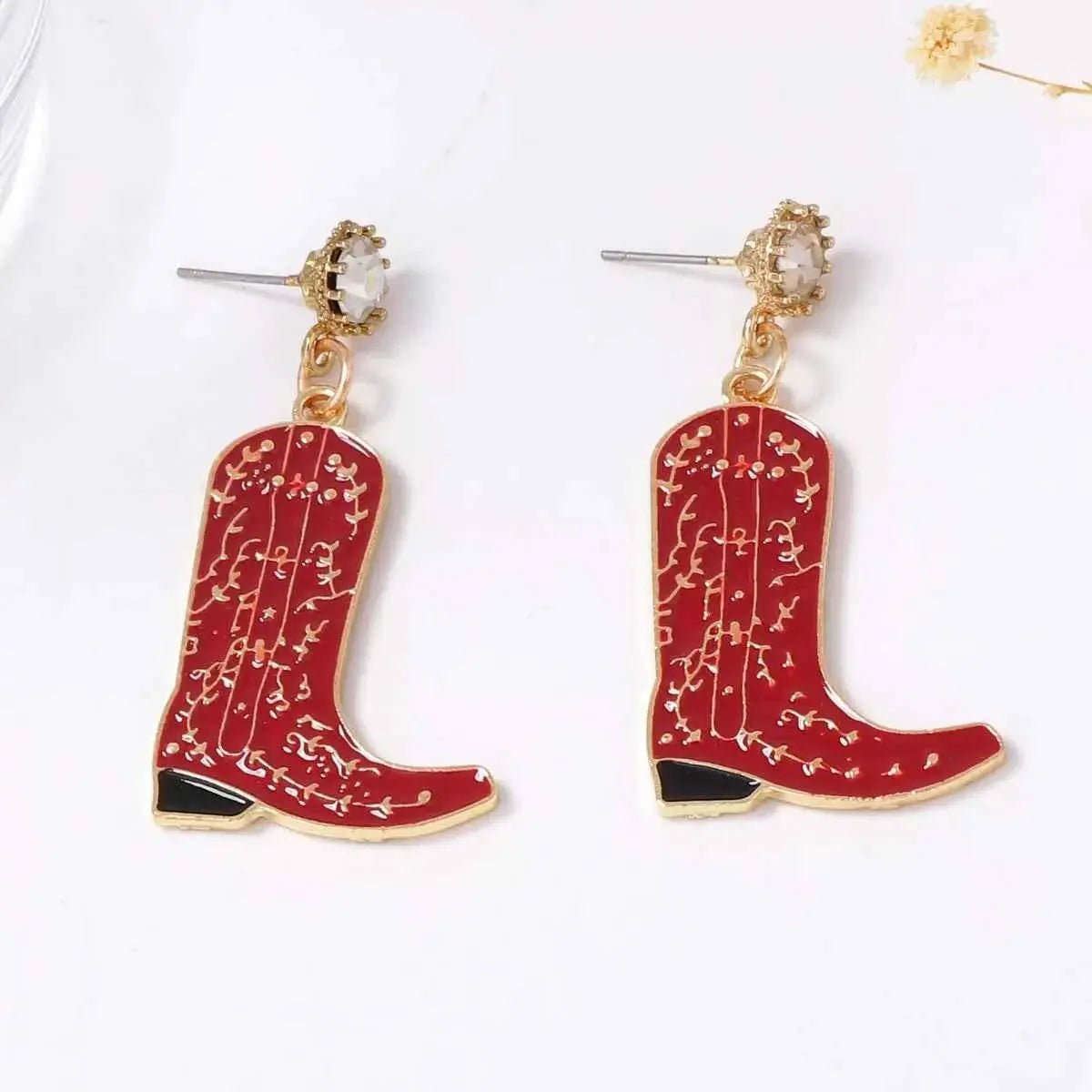 Cowboy Boot Dangle Earrings - SmileBen