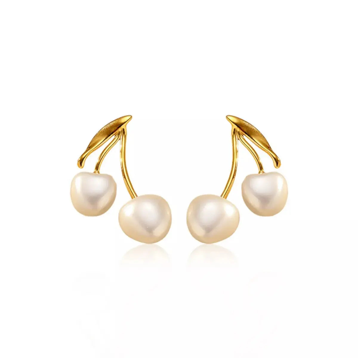 Pearl Cherry Drop Earrings - SmileBen