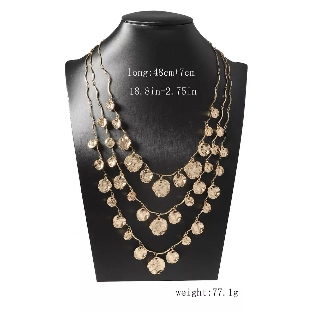 3-Piece 18K Gold-Plated Zinc Alloy Necklace - SmileBen