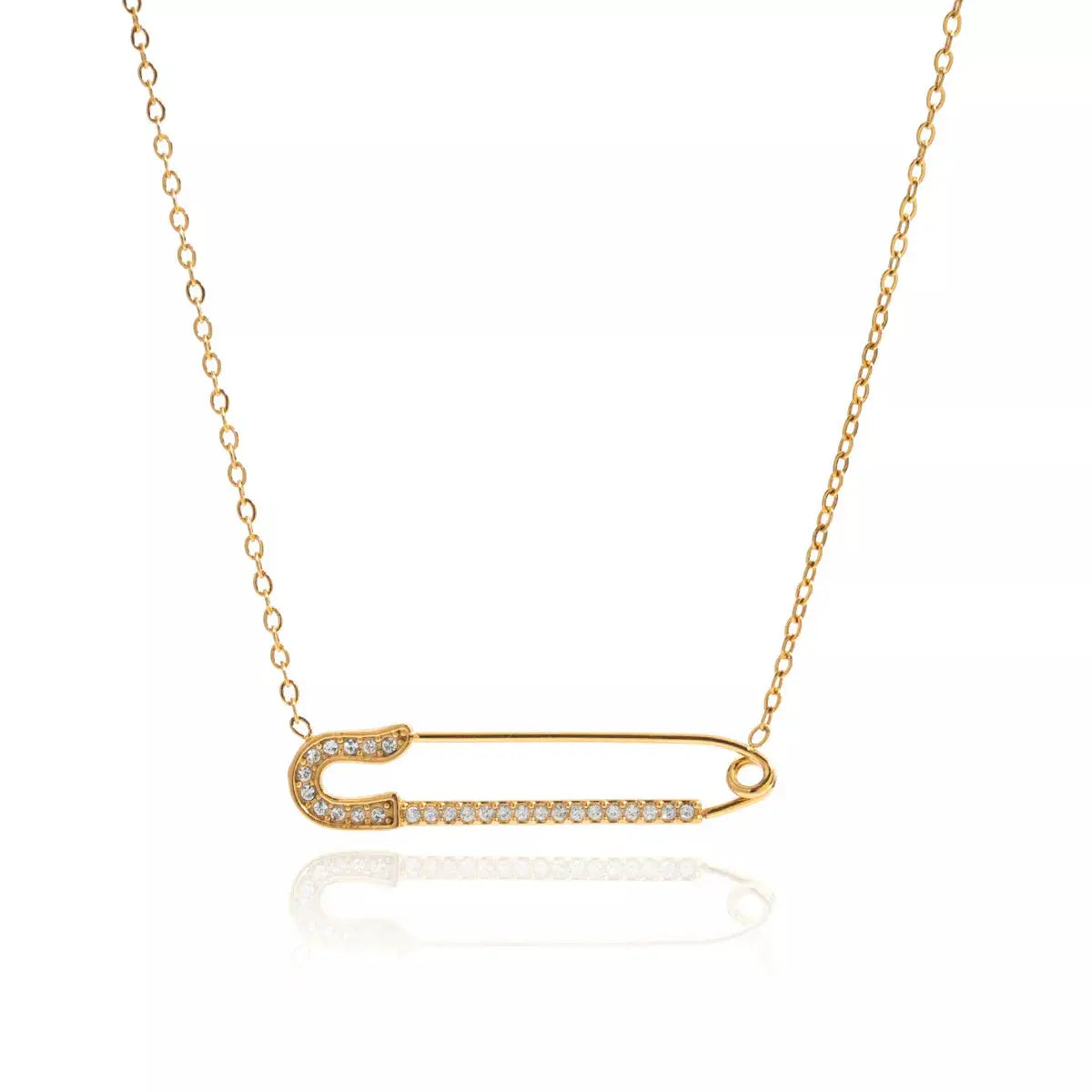 18K Gold-Plated Paperclip Necklace - SmileBen