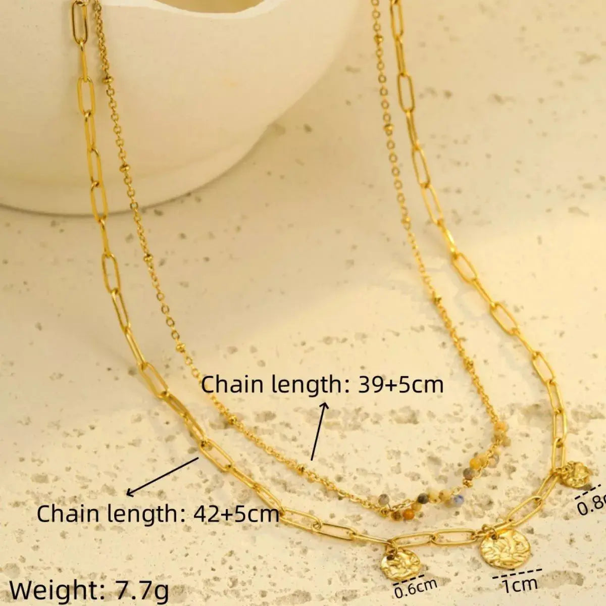 18K Gold-Plated Double-Layered Necklace - SmileBen