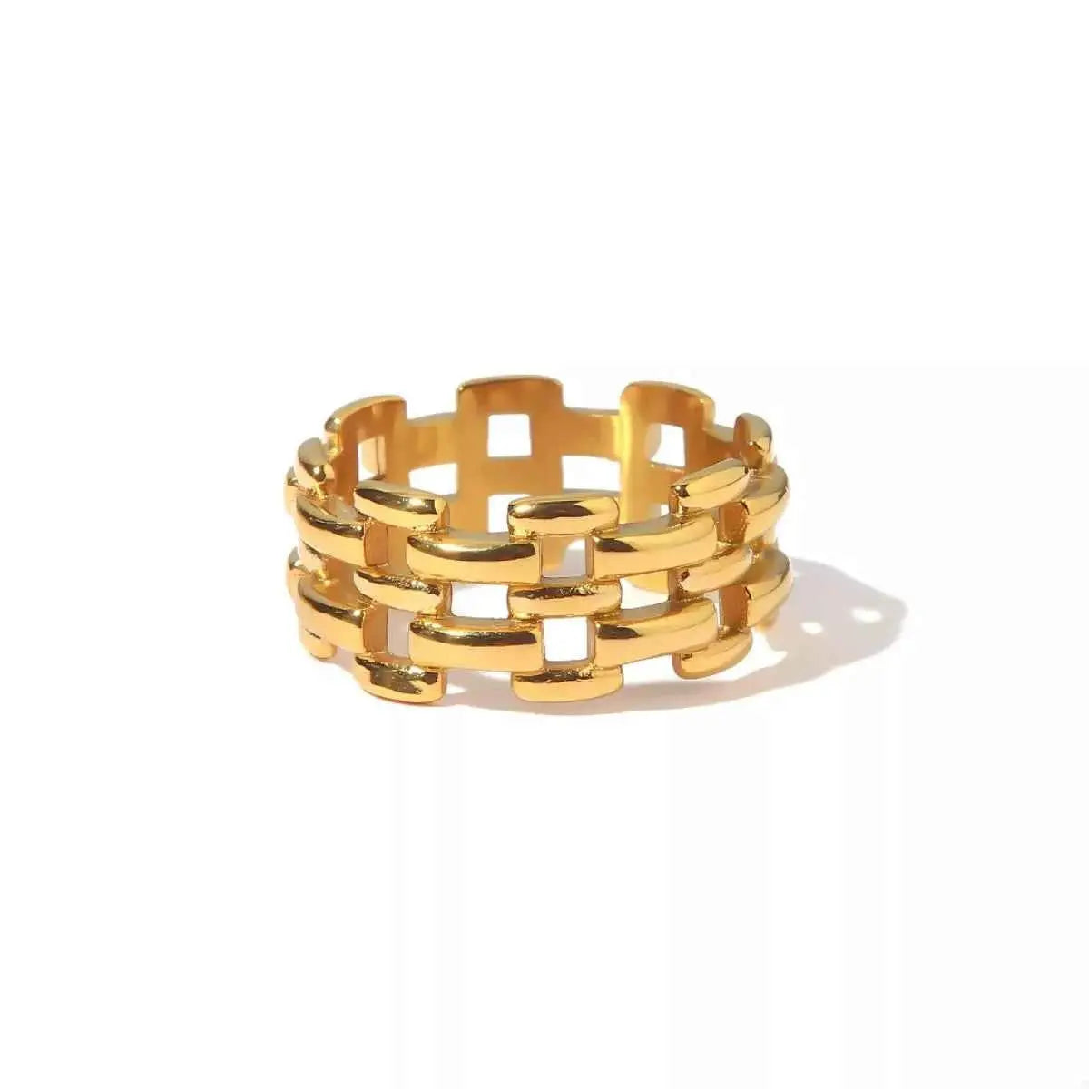 18K Gold-Plated Cutout Ring - SmileBen