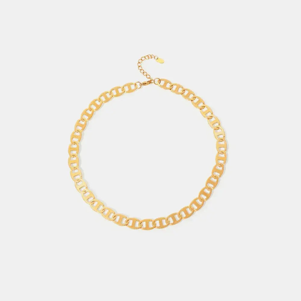 18K Gold-Plated Stainless Steel Chain Necklace - SmileBen