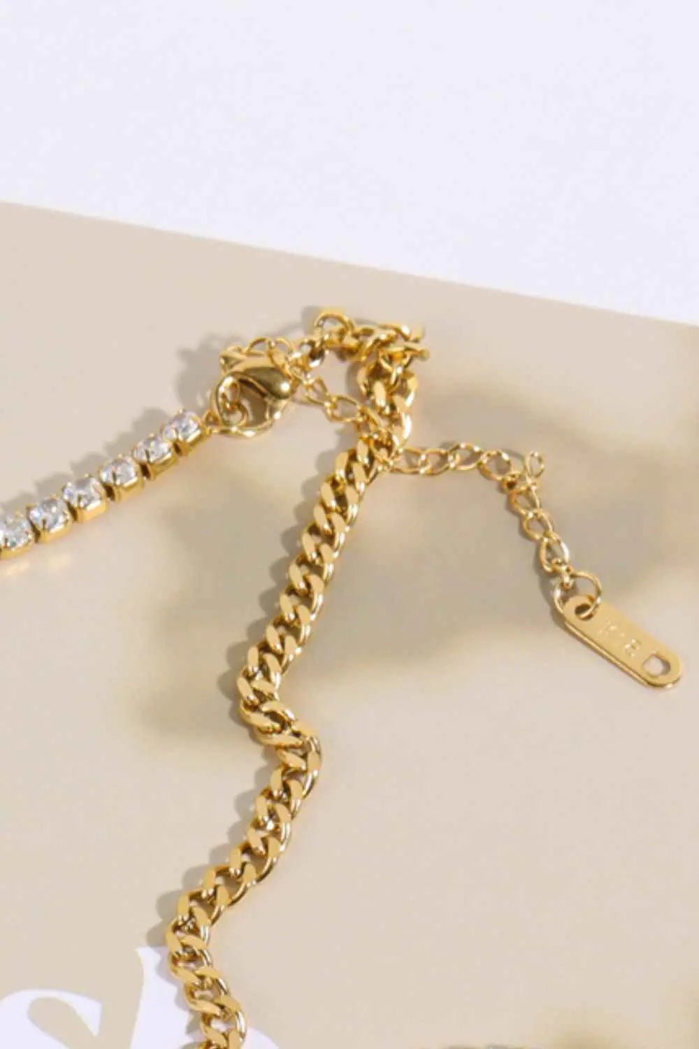 Inlaid Zircon Stainless Steel Necklace - SmileBen