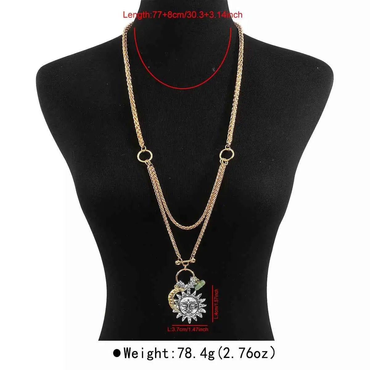 Moon & Sun Pendant Necklace - SmileBen