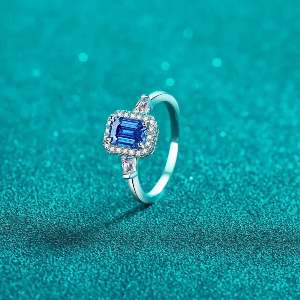 1 Carat Moissanite 925 Sterling Silver Ring - SmileBen