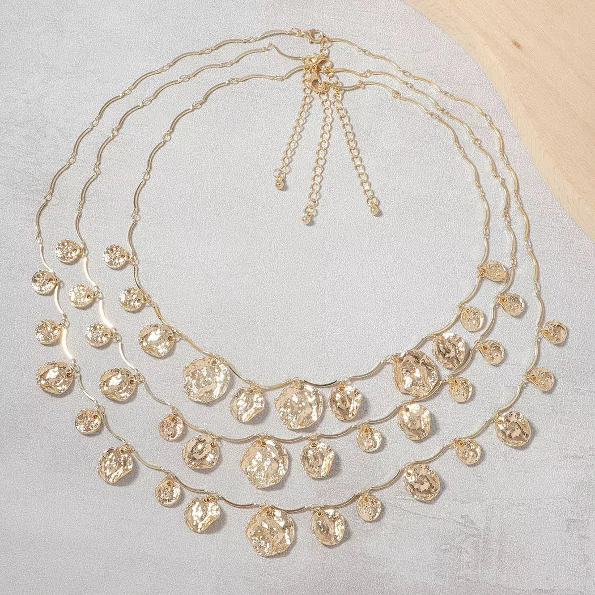 3-Piece 18K Gold-Plated Zinc Alloy Necklace - SmileBen