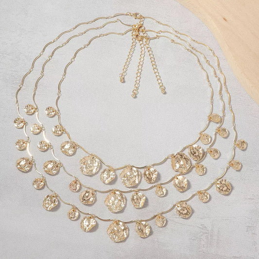 3-Piece 18K Gold-Plated Zinc Alloy Necklace - SmileBen