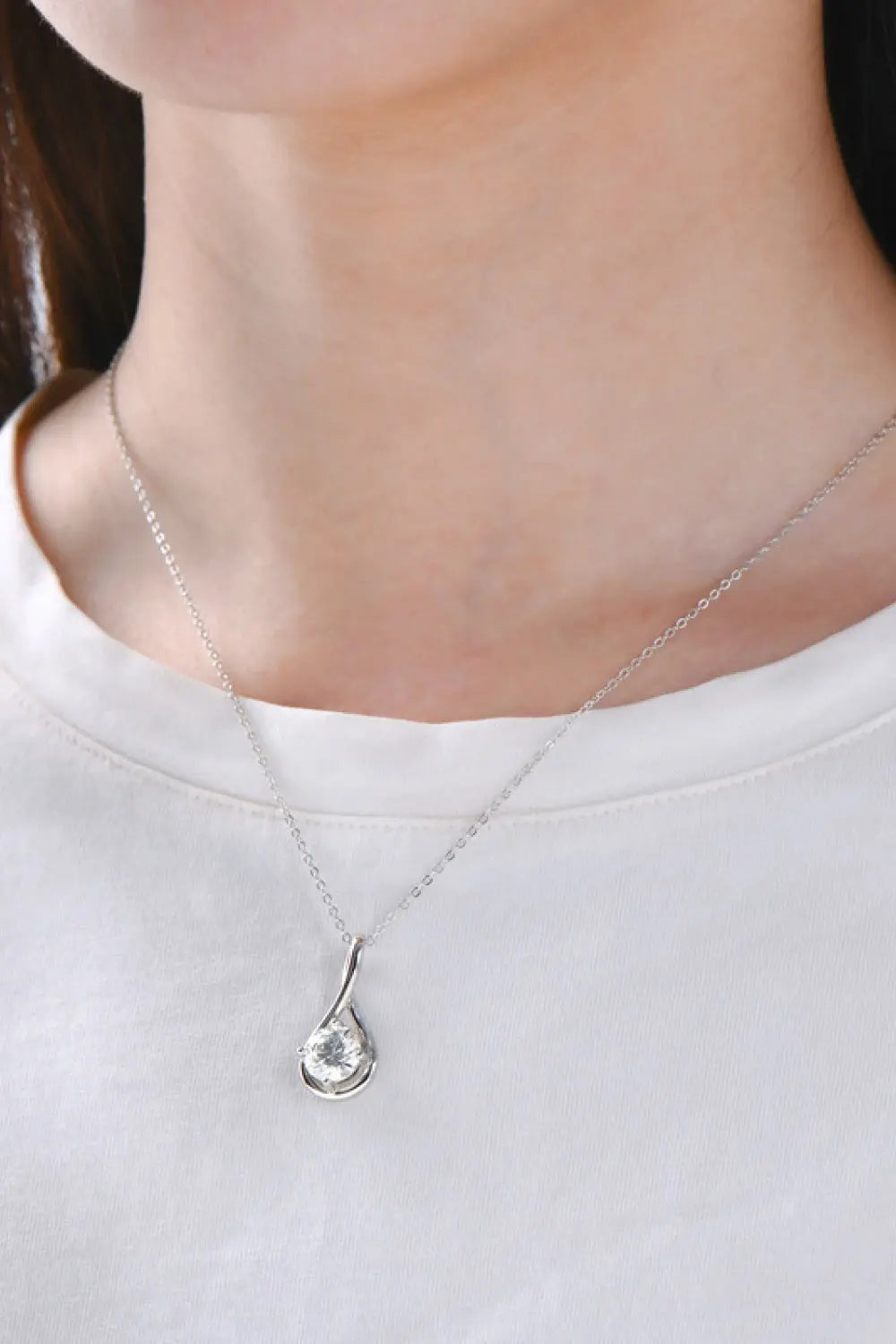 2 Carat Moissanite 925 Sterling Silver Necklace - SmileBen