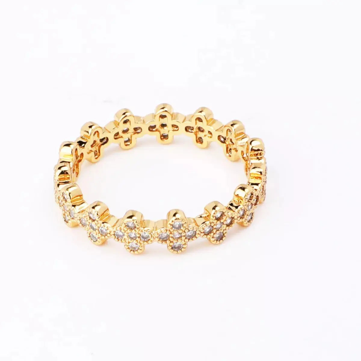18K Gold-Plated Zircon Ring - SmileBen