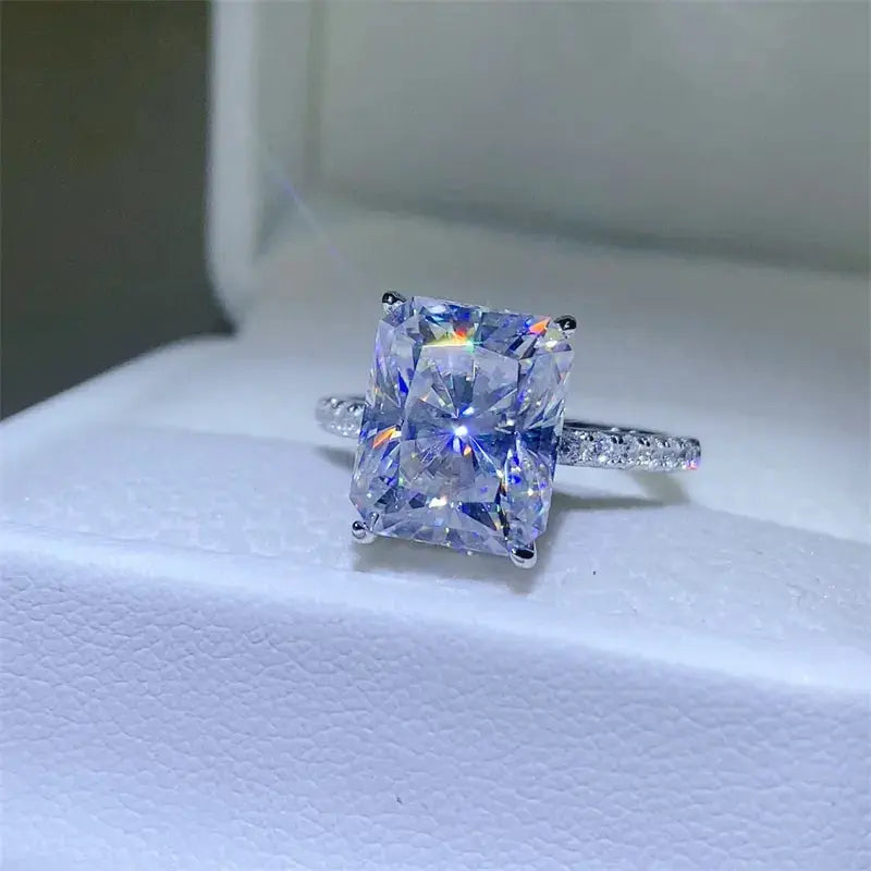 5 Carat Moissanite Zircon 925 Sterling Silver Ring - SmileBen