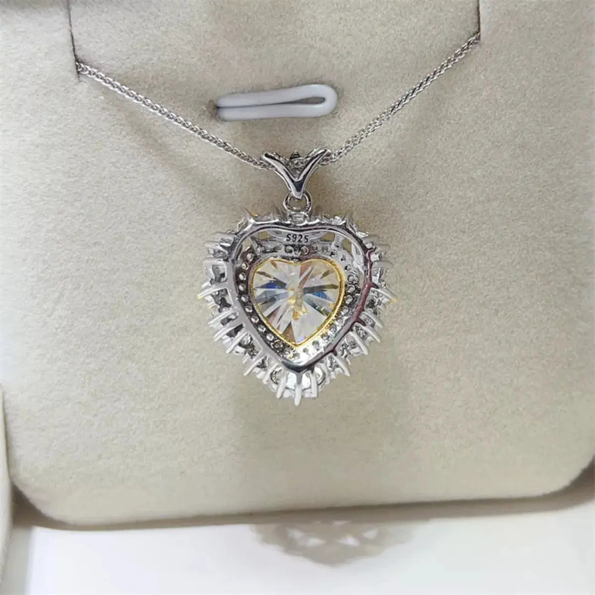 5 Carat Moissanite 925 Sterling Silver Necklace - SmileBen