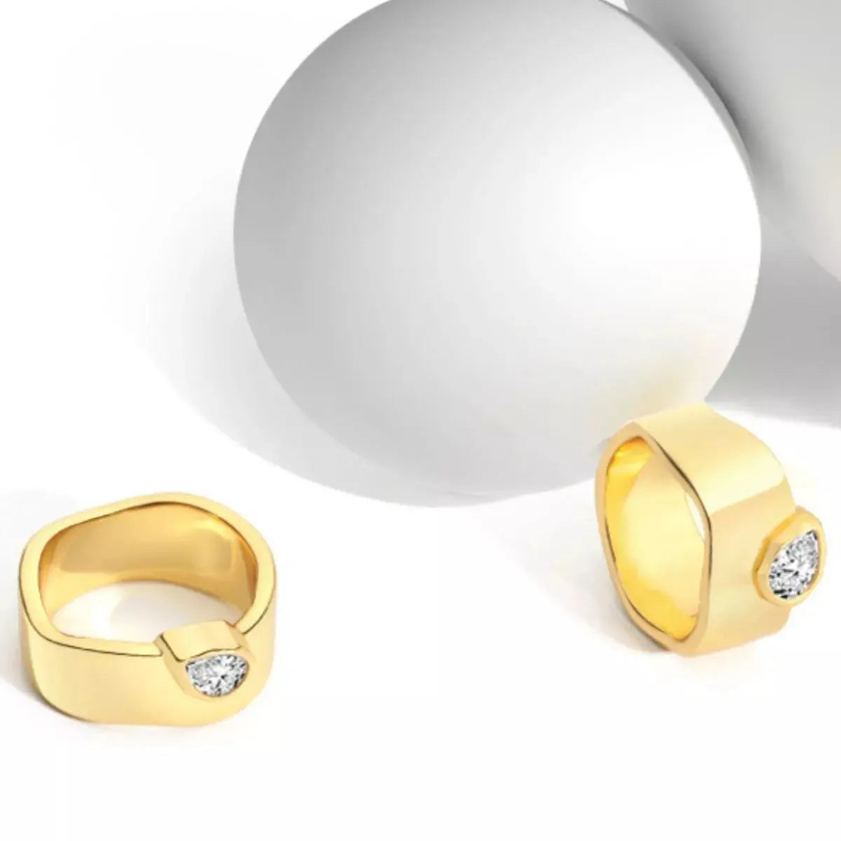 18K Gold-Plated Minimalist Design Ring - SmileBen