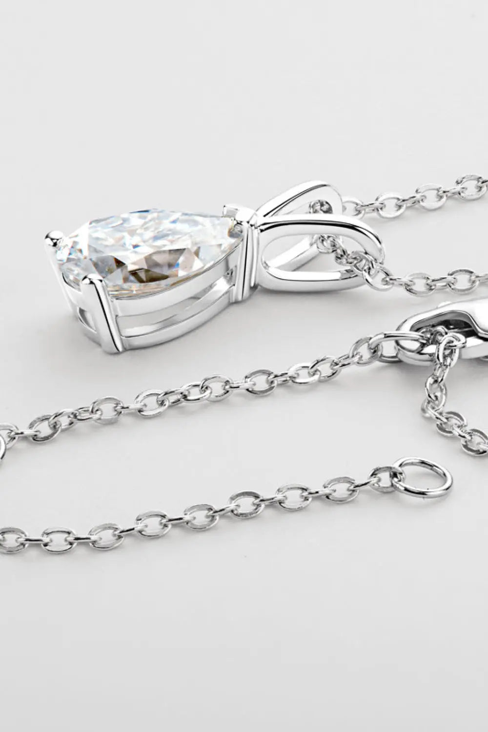 1.5 Carat Moissanite Pendant 925 Sterling Silver Necklace - SmileBen
