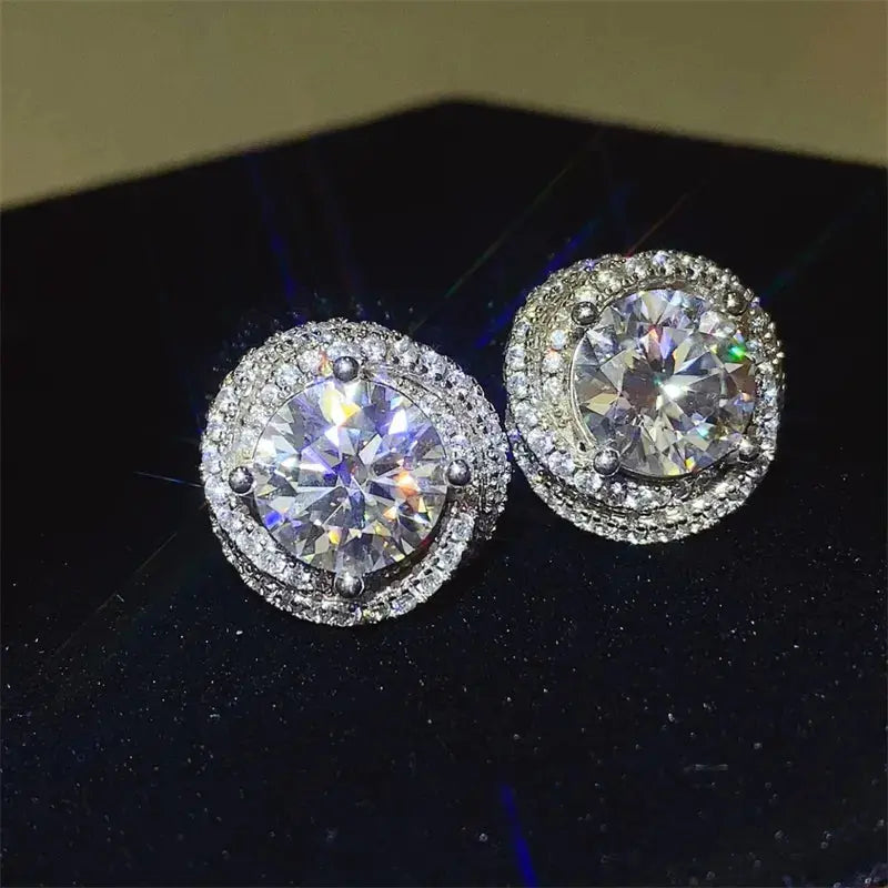 6 Carat Moissanite 925 Sterling Silver Earrings - SmileBen