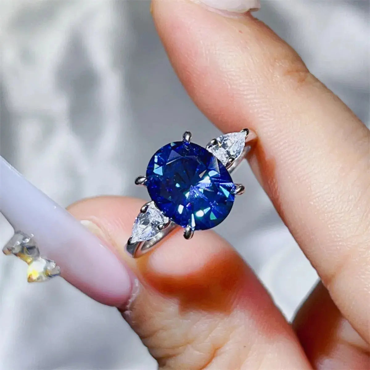 3 Carat Moissanite 925 Sterling Silver Ring - SmileBen