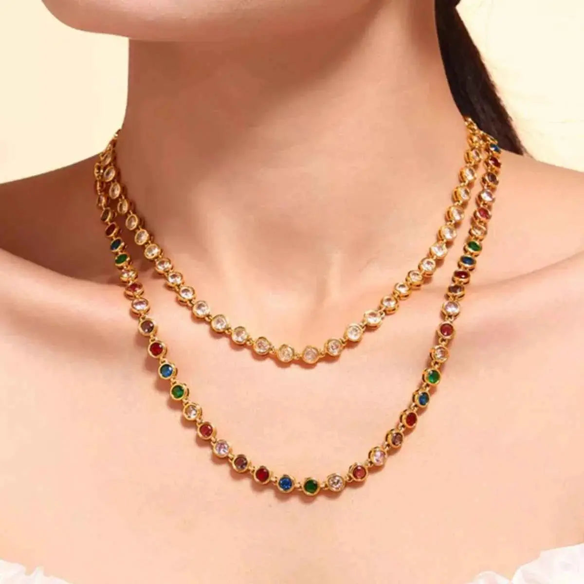 18K Gold-Plated Zircon Necklace