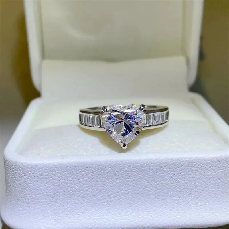 3 Carat Moissanite 925 Sterling Silver Ring - SmileBen