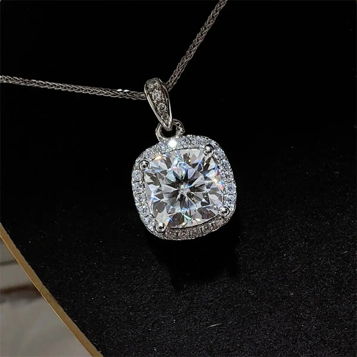 5 Carat Moissanite 925 Sterling Silver Necklace - SmileBen