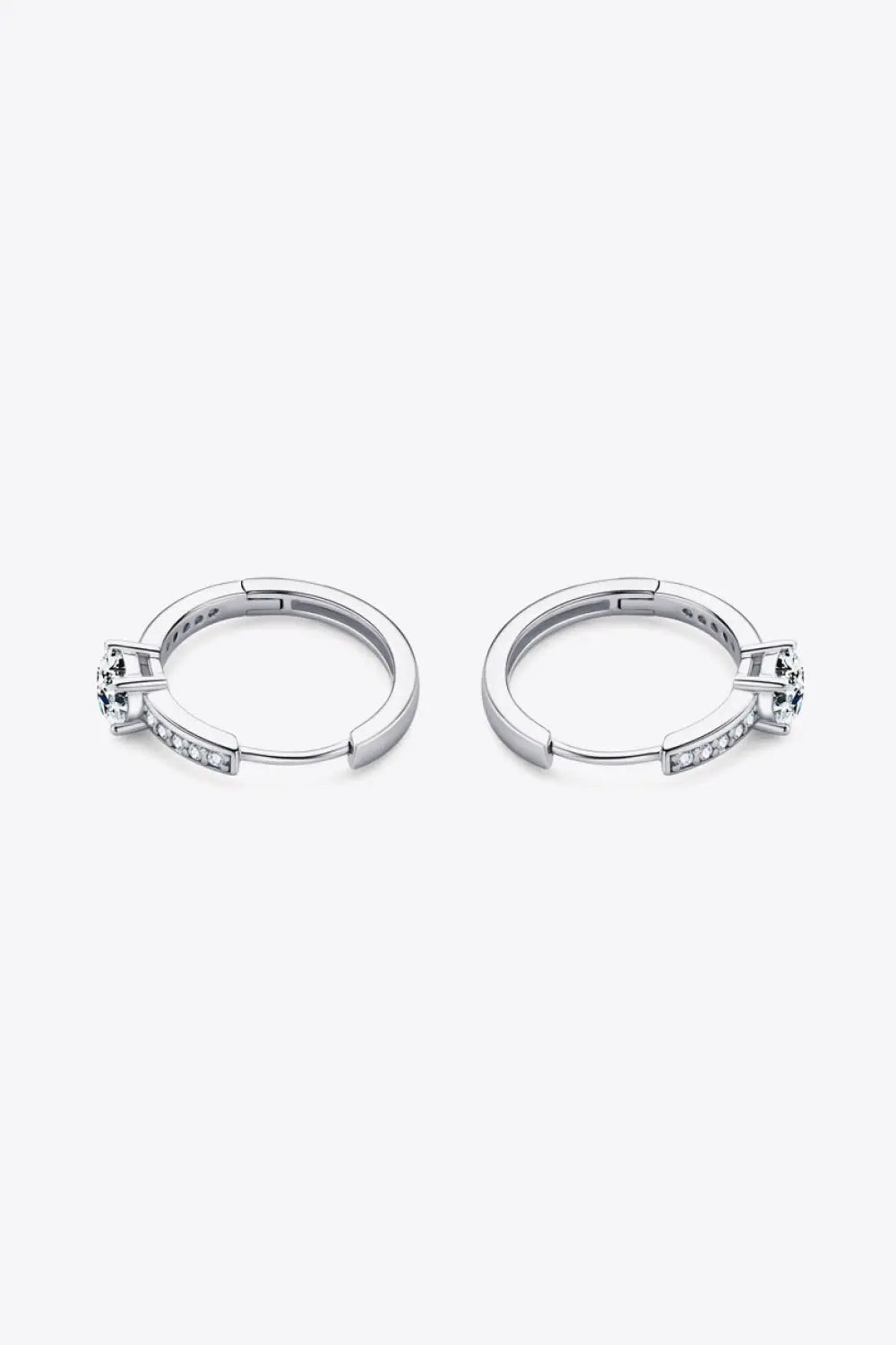 Carry Your Love 1 Carat Moissanite Platinum-Plated Earrings - SmileBen