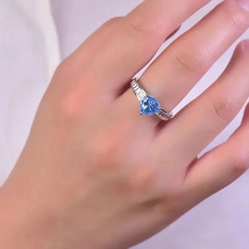 2 Carat Moissanite 925 Sterling Silver Ring - SmileBen