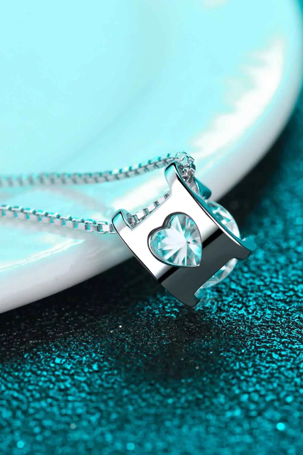 1 Carat Moissanite 925 Sterling Silver Chain Necklace - SmileBen