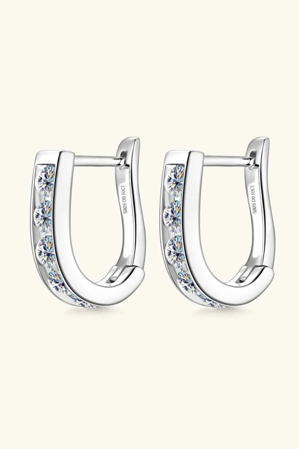 1 Carat Moissanite 925 Sterling Silver Earrings - SmileBen