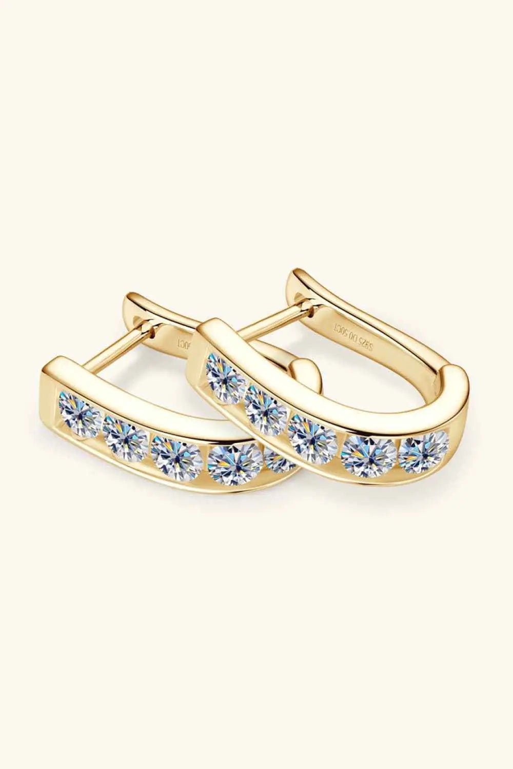 1 Carat Moissanite 925 Sterling Silver Earrings - SmileBen