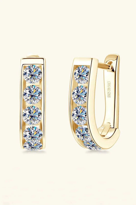 1 Carat Moissanite 925 Sterling Silver Earrings - SmileBen