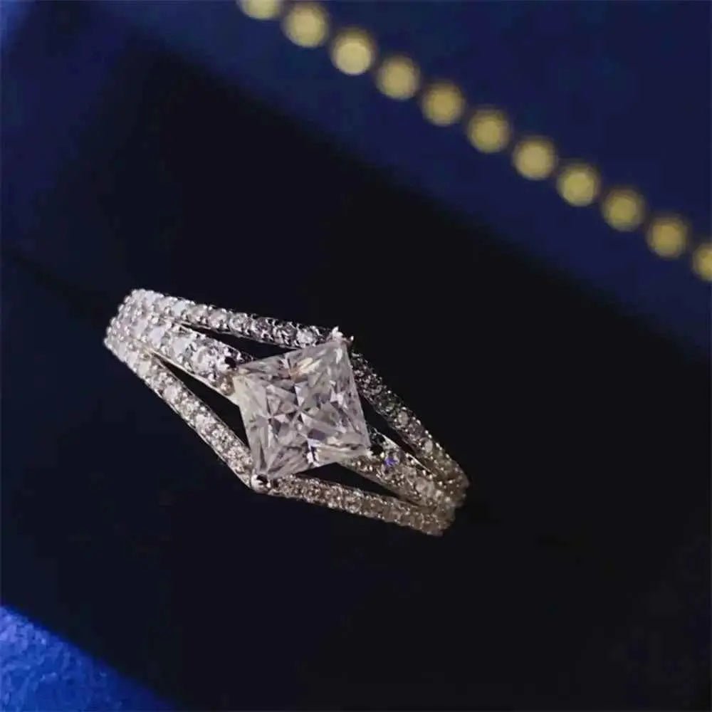 1 Carat Moissanite 925 Sterling Silver Ring - SmileBen