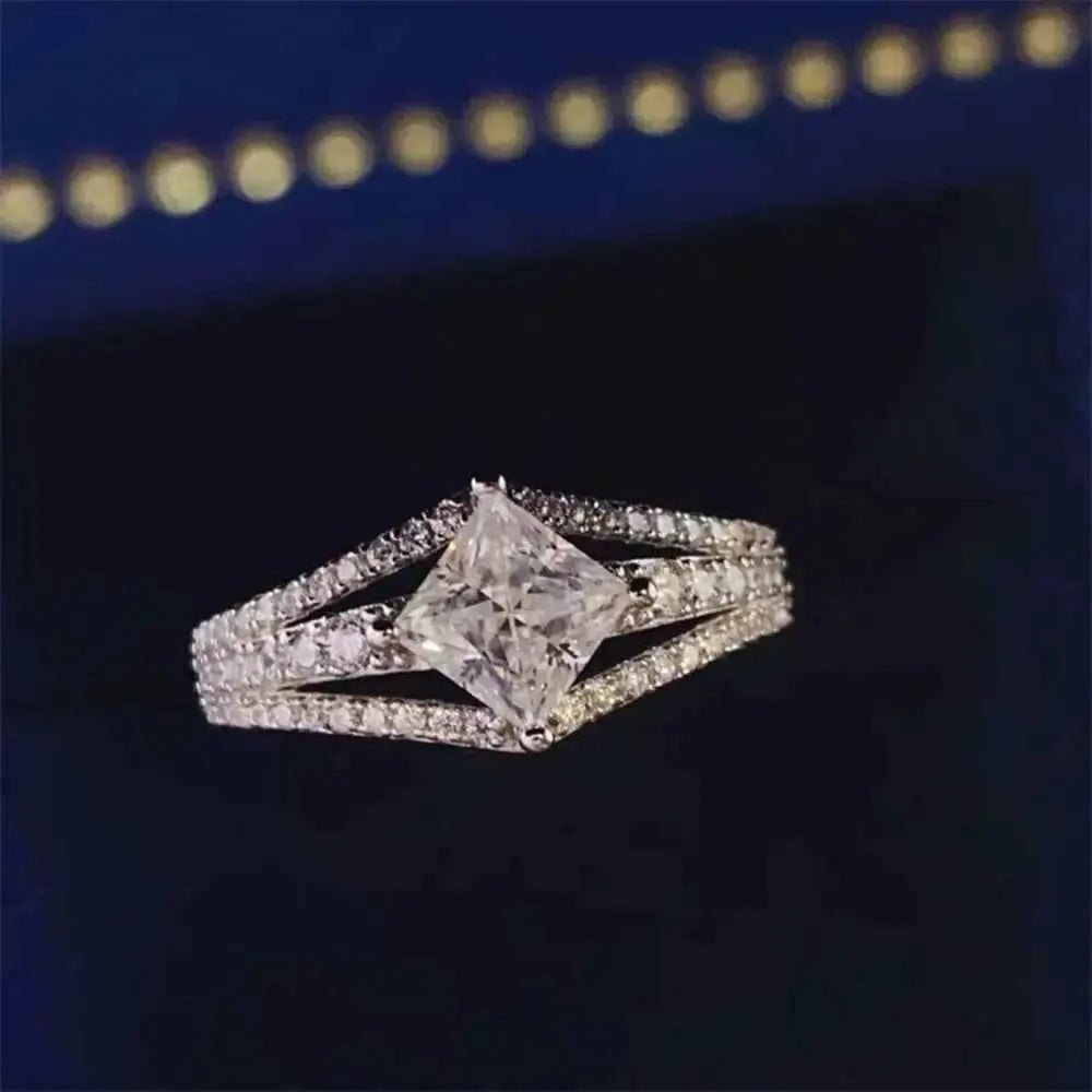 1 Carat Moissanite 925 Sterling Silver Ring - SmileBen