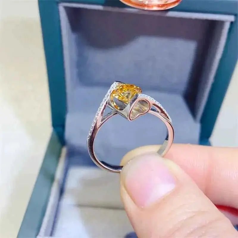 1 Carat Moissanite 925 Sterling Silver Ring - SmileBen
