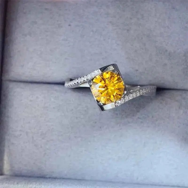 1 Carat Moissanite 925 Sterling Silver Ring - SmileBen