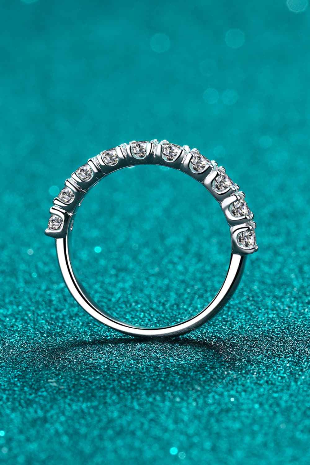 1 Carat Moissanite Half - Eternity Ring - SmileBen
