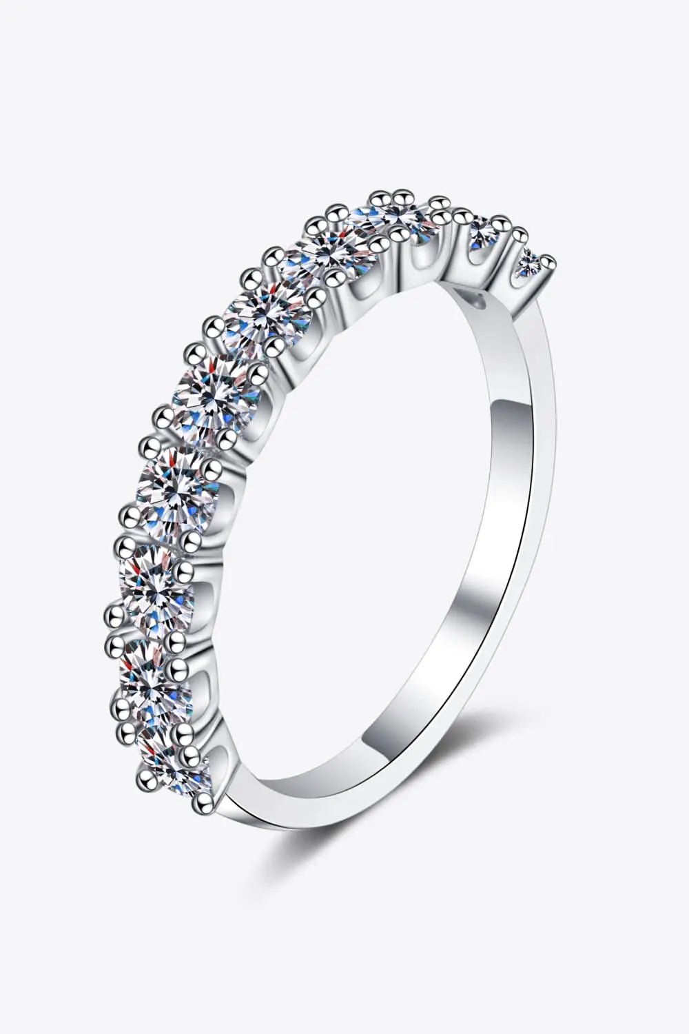 1 Carat Moissanite Half - Eternity Ring - SmileBen