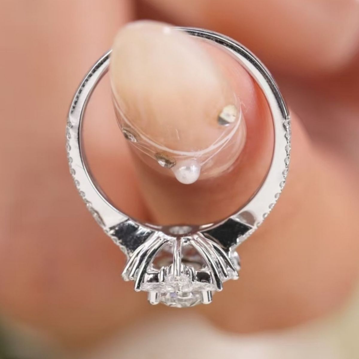 1 Carat Moissanite Ring 925 Sterling Silver With Certificate And Warranty - SmileBen