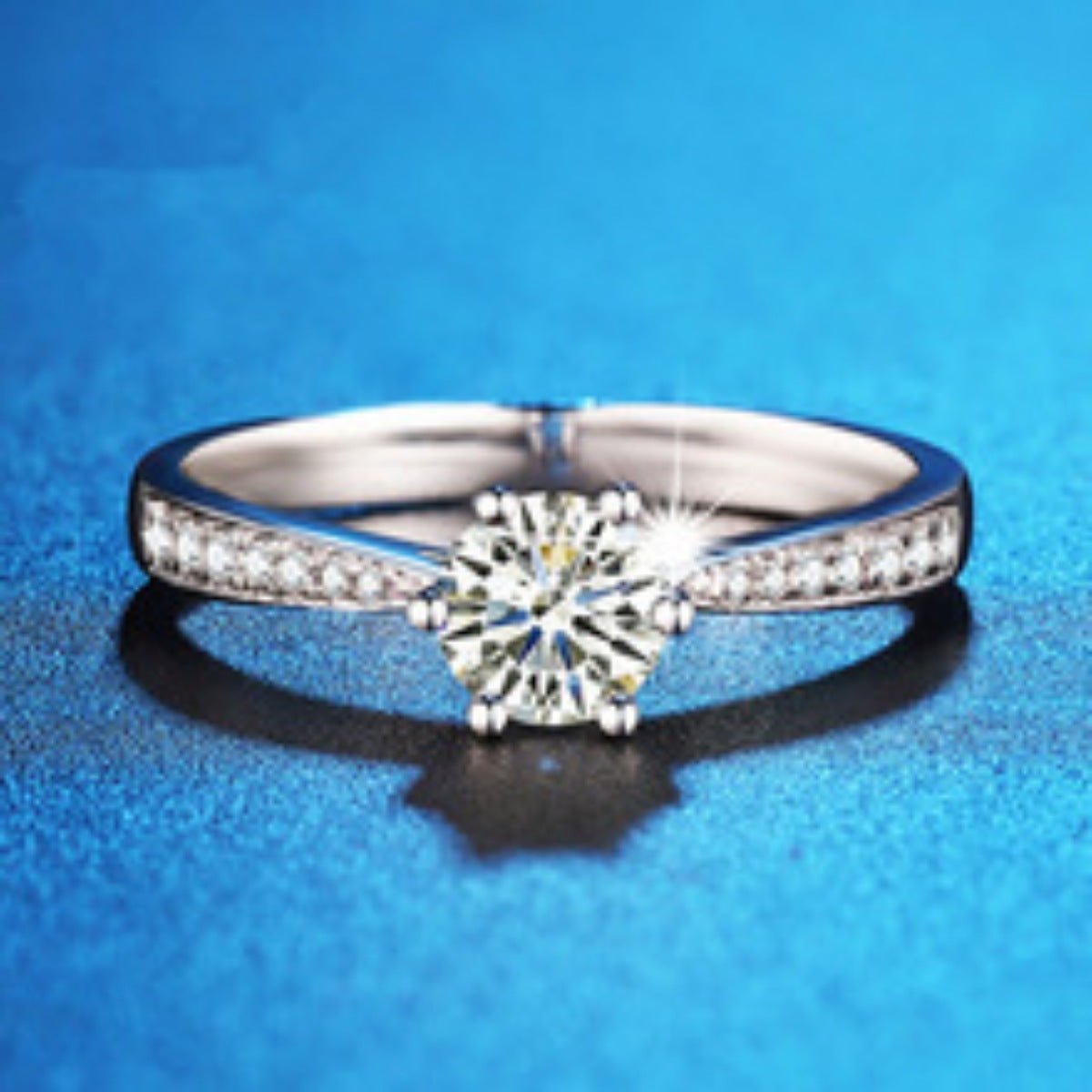 1 Carat Moissanite Ring 925 Sterling Silver With Gift Box - SmileBen
