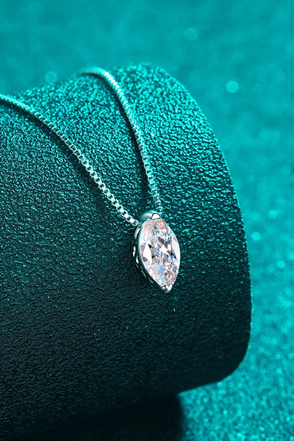 1 Carat Moissanite 925 Sterling Silver Necklace - SmileBen
