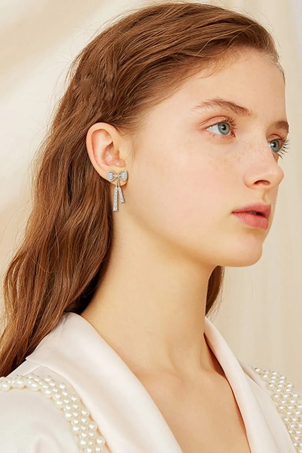 1.12 Carat Moissanite 925 Sterling Silver Bow Earrings - SmileBen