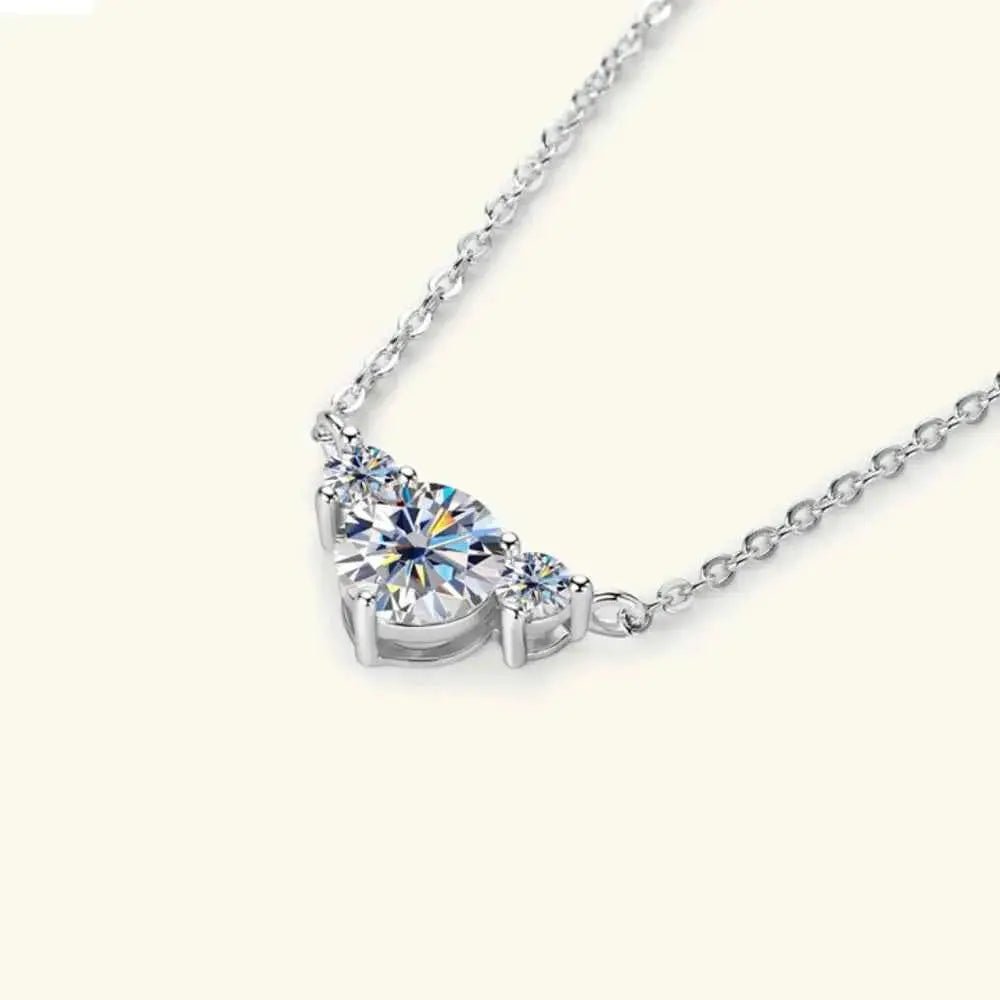 1.2 Carat Moissanite 925 Sterling Silver Necklace - SmileBen