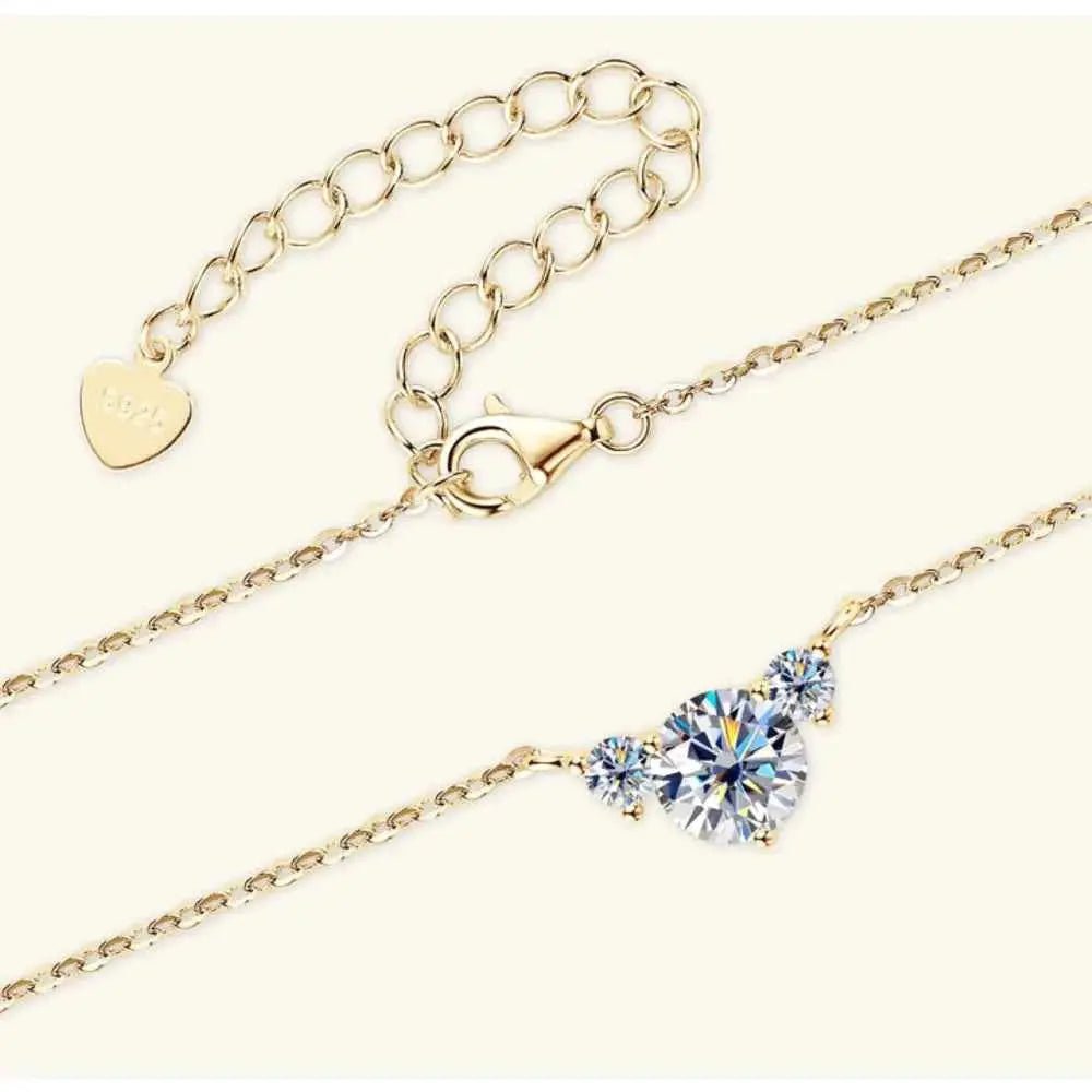 1.2 Carat Moissanite 925 Sterling Silver Necklace - SmileBen
