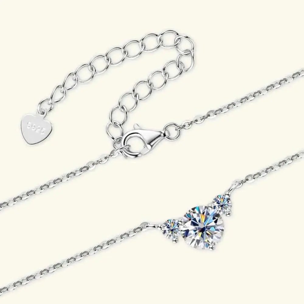 1.2 Carat Moissanite 925 Sterling Silver Necklace - SmileBen