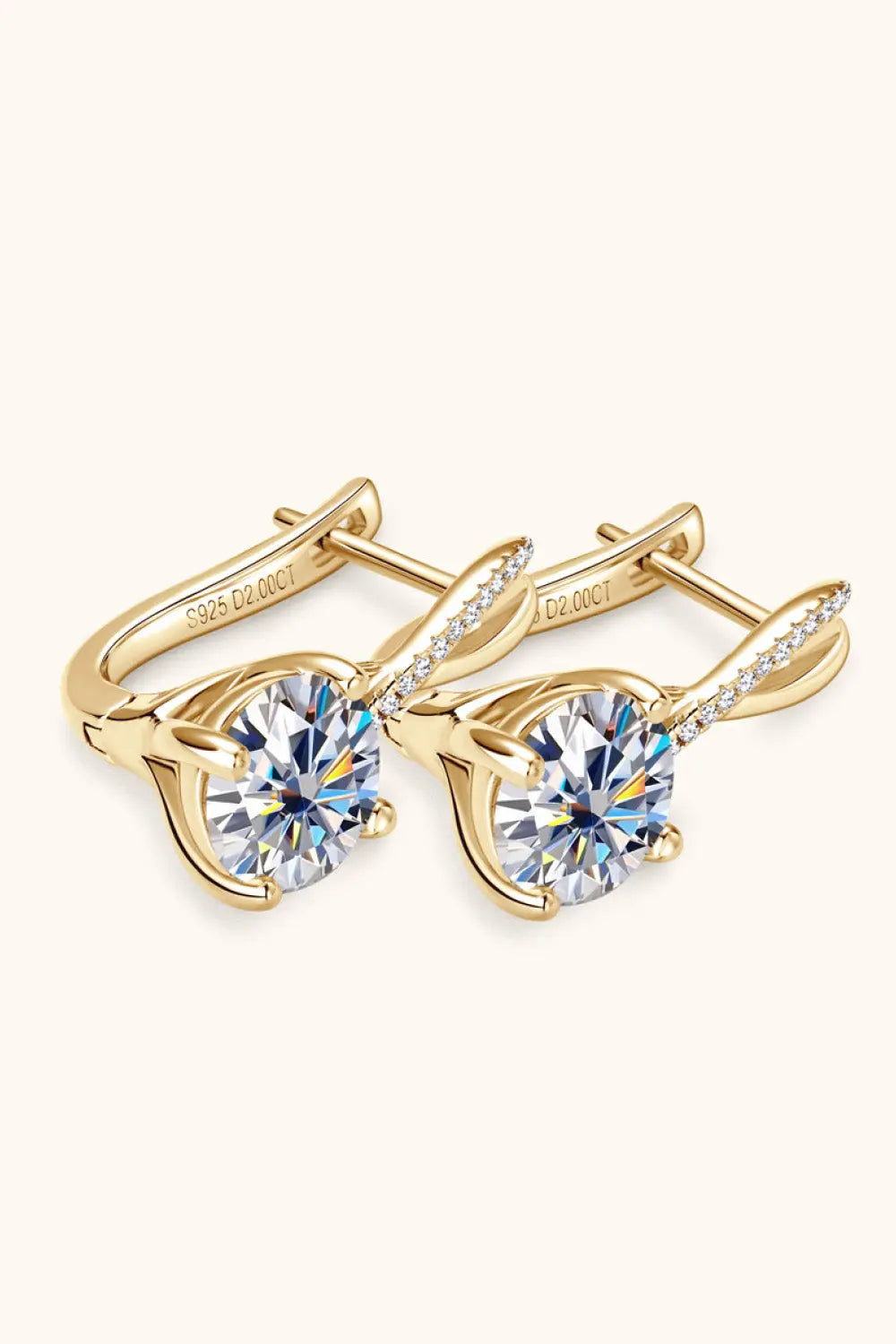 4 Carat Moissanite 925 Sterling Silver Earrings - SmileBen