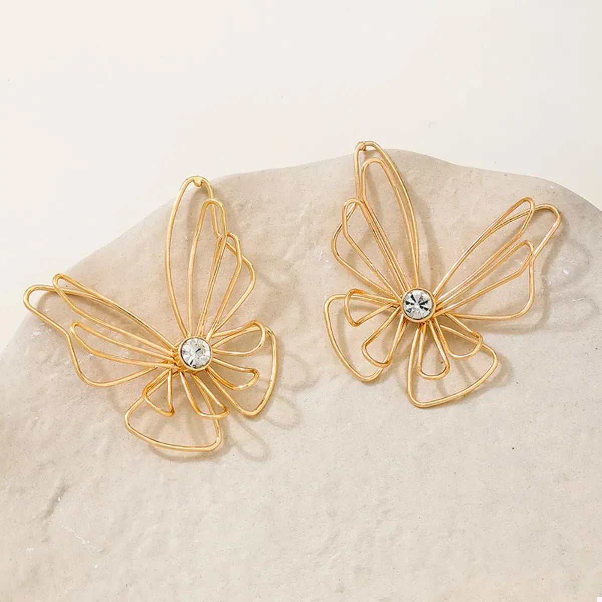 18K Gold-Plated Butterfly Earrings - SmileBen