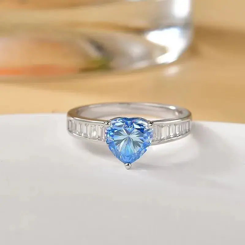 2 Carat Moissanite 925 Sterling Silver Ring - SmileBen